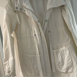 T Tahari Cream Utility Jacket Functional and Versatile